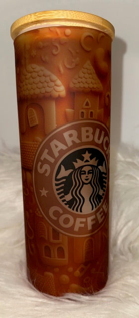 Gingerbread Glass Tumbler