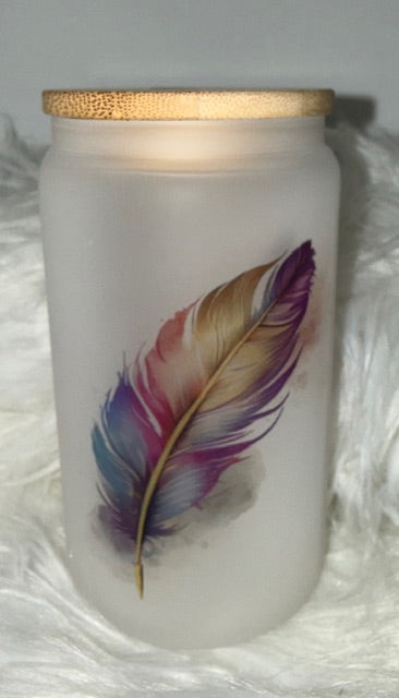 Glass Libby Feather Tumbler