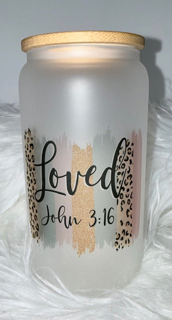 John 3:16 Glass Tumbler