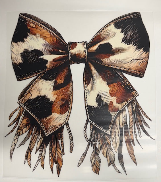 Cowhide Print Bow DTF