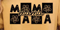 Floral checkered Mama DTF