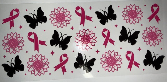 Pink Ribbon butterfly wrap