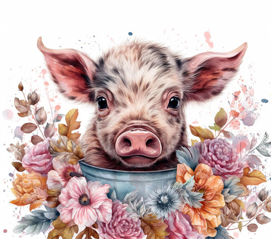 Pig with Flowers Wrap