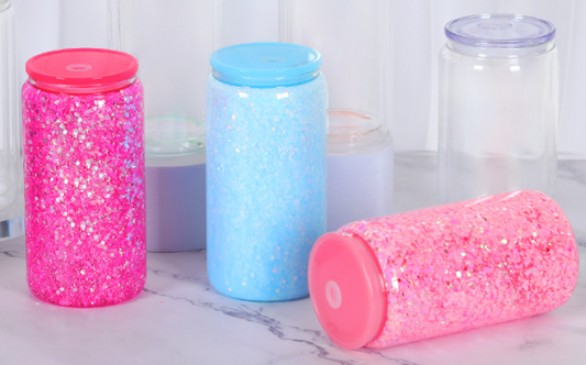 16oz SnowGlobe Glitter