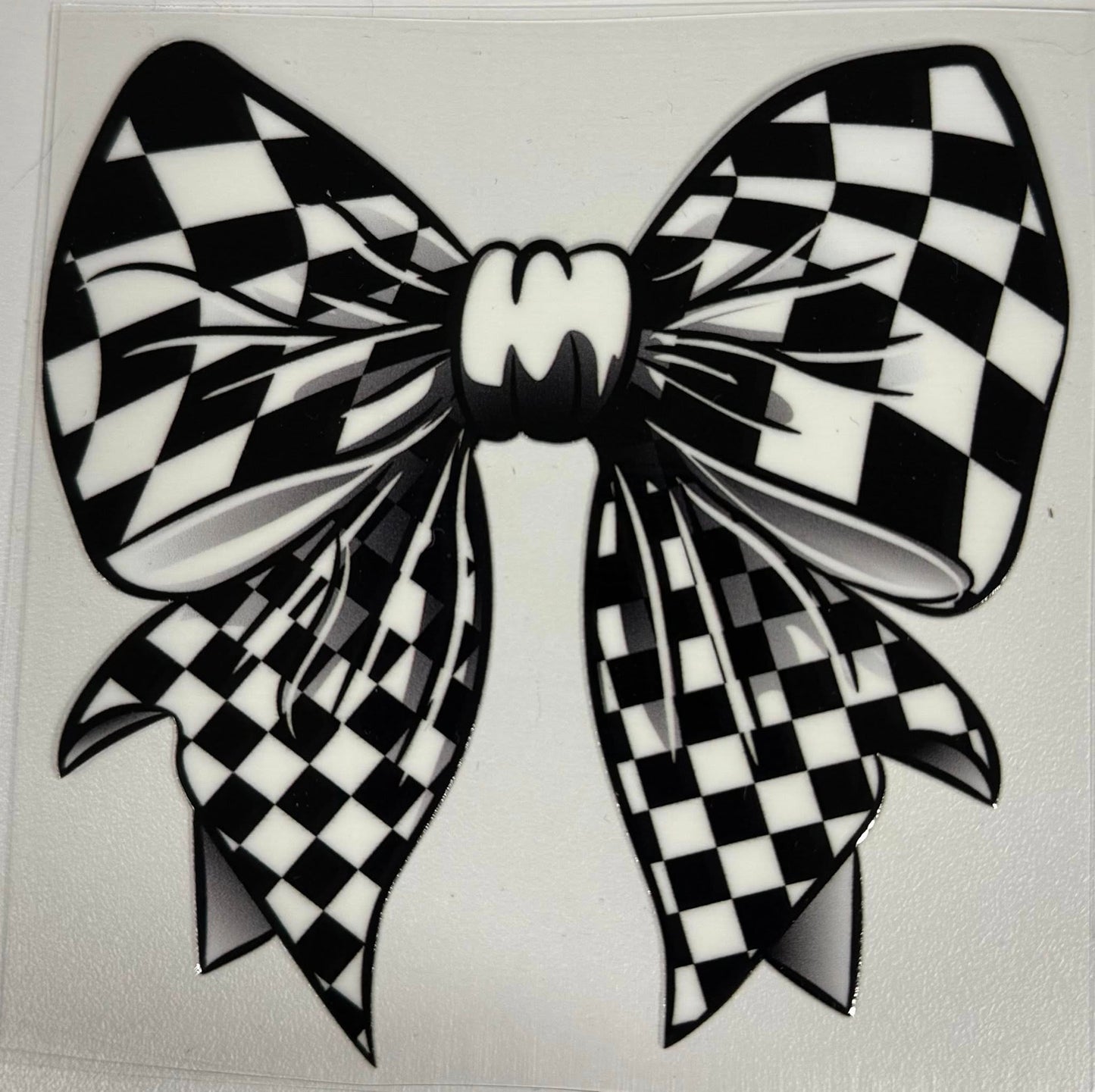 Black and White Checkered 4-inch