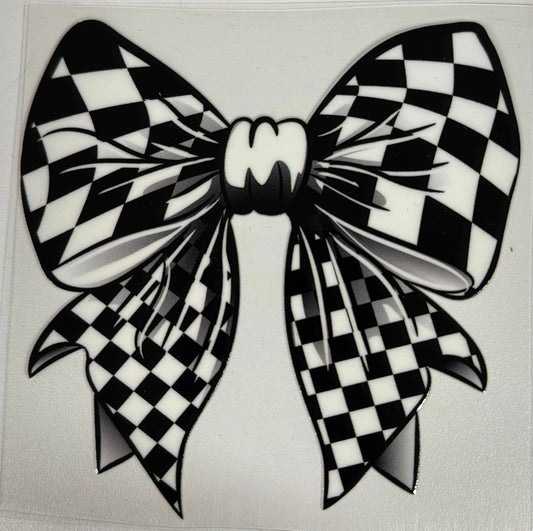 Black and White Checkered 4-inch