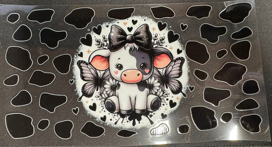 Cow with print wrap