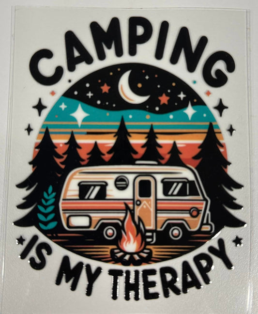Camping is my Therapy 4-inch