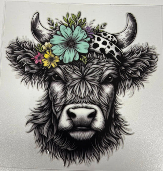 Floral Cow 4-inch