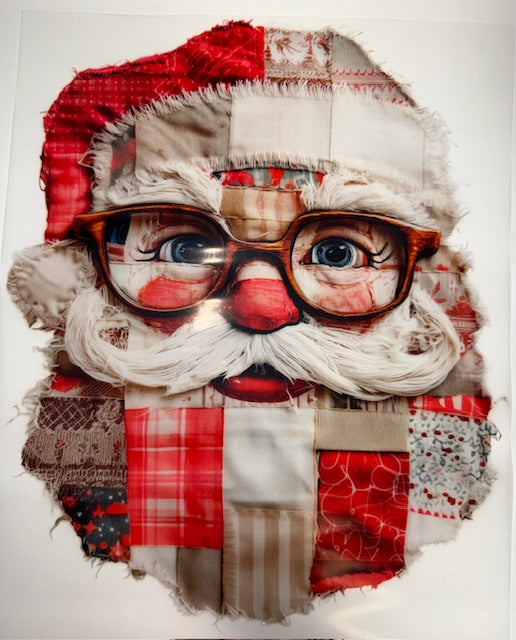 Patchwork Santa DTF