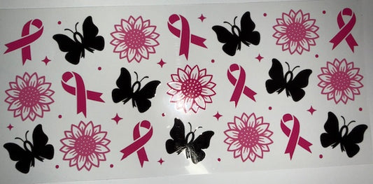 Pink Ribbon butterfly wrap
