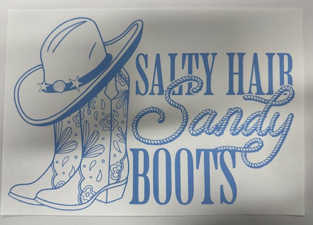 Salty hair Sandy boots DTF