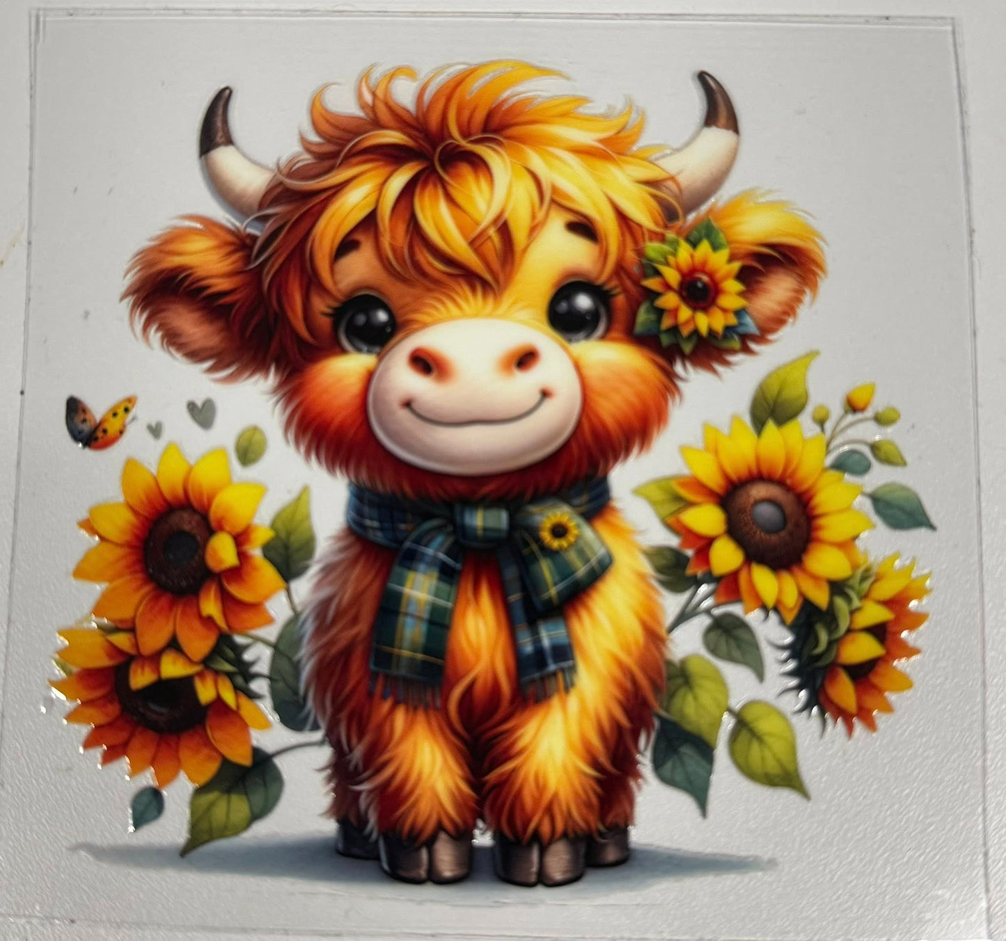 Sunflower Cow 4-inch