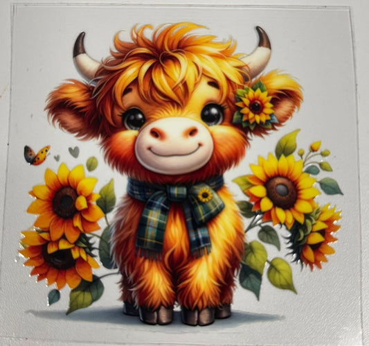 Sunflower Cow 4-inch